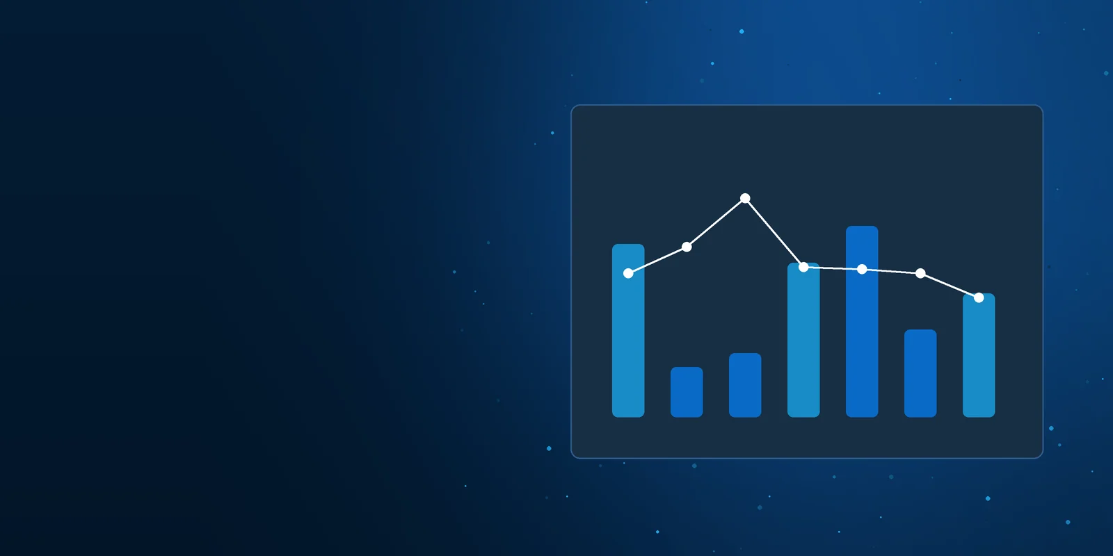 Abstract graphic of a chart panel in the Logic Networks colours, introducing the article on choosing between a support plan and an hourly rate